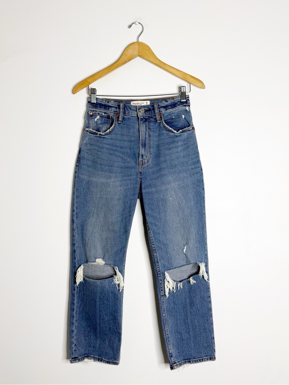 Abercrombie & Fitch Curve Love Ankle Straight Jeans Size 26/2 Short